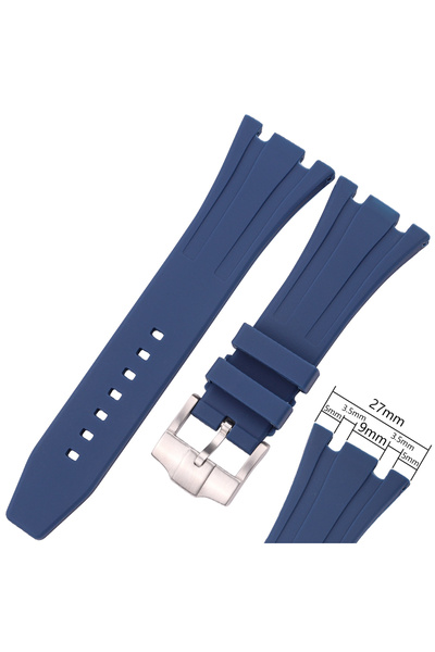 Choice1 DUTRIEUX 26 or 27mm Blue 26mm 27mm Watchband For AP 15400 26470 15703...