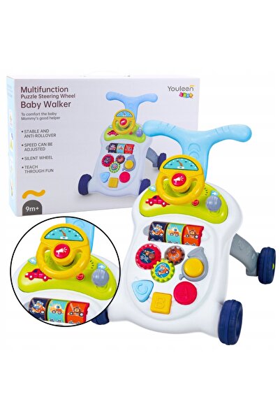 LeanToys Cățeluș interactiv pentru copii - Jucărie multifuncțională cu volan