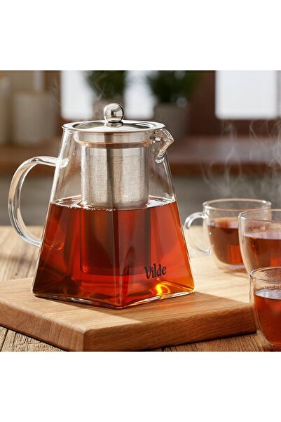 Vilde Ceainic de sticlă de 920 ml cu infuzor pentru ceai de plante 259413