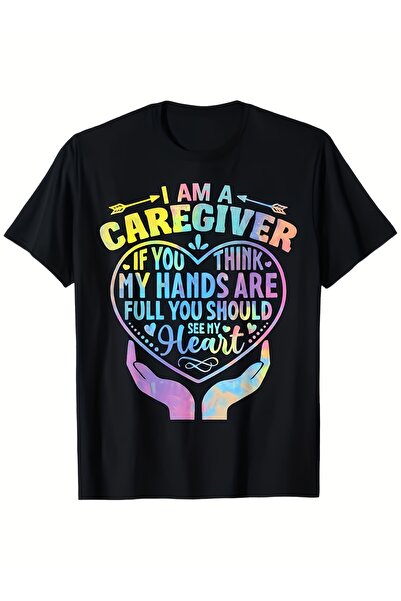 NOURAM تي شيرت بتصميم عتيق بطبعة "I'm a Caregiver If You THINK My Hands Are F...