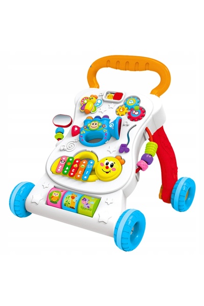 LeanToys Pchacz Chodzik Educativ Interactiv Muzical Panou 3-în-1 Sunete