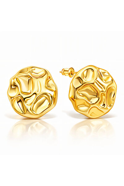 OEM Celestial Rock gold earrings, stainless steel, with retro, 18K gold plated