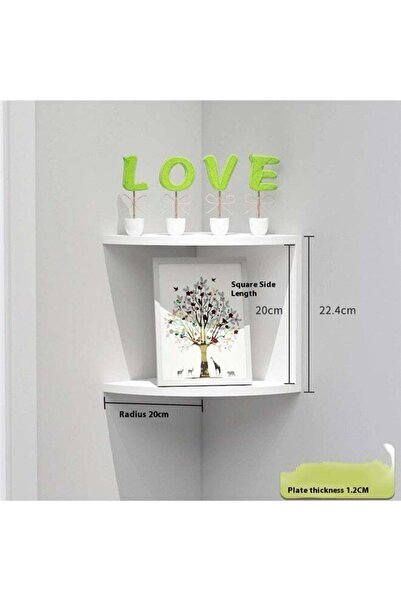 Generic Corner Shelf Wall Mount, 2-Tier Floating Corner Bookshelf, Plant Shel...