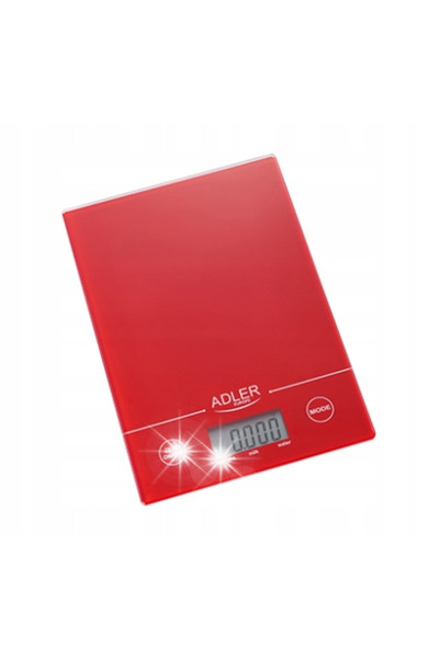 adler Cântar de bucătărie electronic de precizie 1g-5kg LCD roșu
