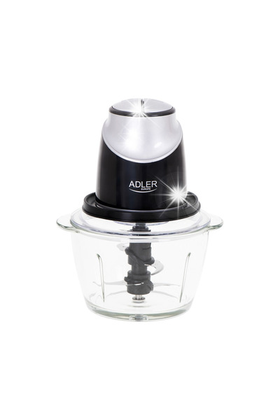 adler Tocător de legume, mixer, bol de sticlă 1,2L, 4 lame, 550W