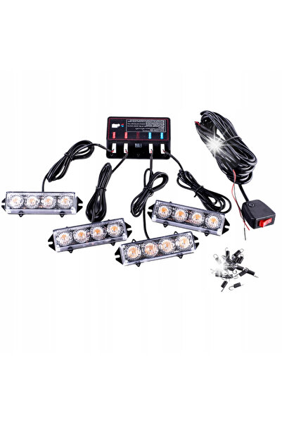 ST PARTS Stroboscopie de avertizare cu lămpi LED portocalii pentru asistență ...