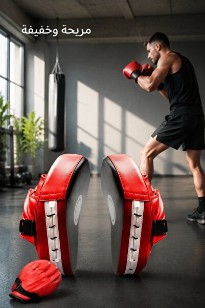 Generic 2 Pcs Pu Leather Boxing Punching Focus Mitts Shock Absorbing Curved P...