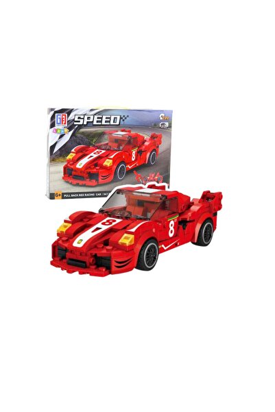 LEAN Set de construcție 2 în 1 mașină de curse și robot, roșu, 19 x 9 x 5,5 c...