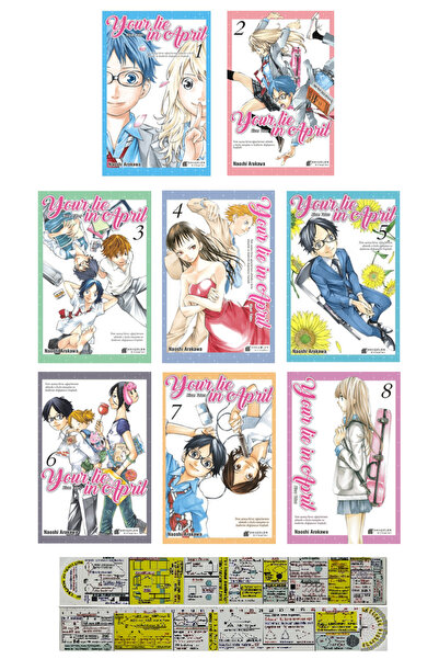 Akıl Çelen Kitaplar Your Lie in April 1-2-3-4-5-6-7-8. Ciltler Manga Seti (Ma...