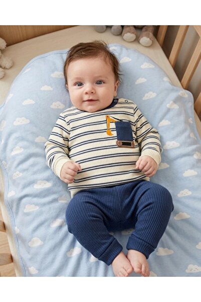 voyyo kids baby 100% Cotton 0-3-6-9-12 Months Baby Boy Scoop Embroidered Thin...
