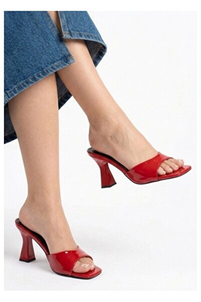 BellAyakkabı Bellamor Women's Blunt Toe Heeled Slippers - Stylish and Comfort...
