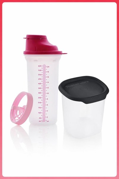 Tupperware Spor ve Saklama Seti – 600 ml Shaker + 810 ml Saklama Kabı