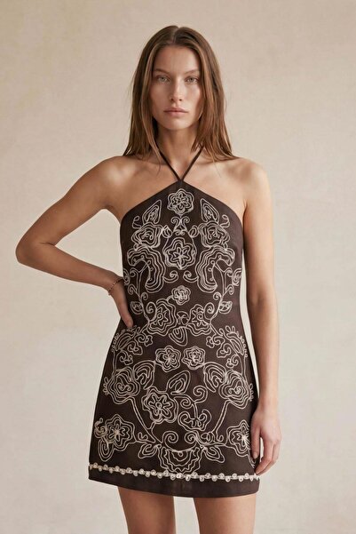 MU&ME BOUTİQUE Dress with Embroidery Detail