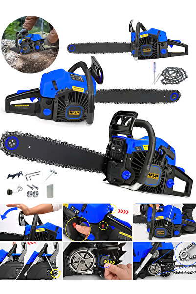 held power 3.5 HP 46 cm Benzinli Profesyonel Ağaç Kesme ve Motorlu Testere