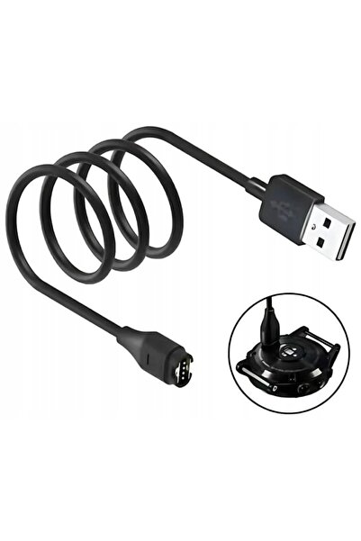 NO BRAND Cablu pentru smartwatch MAJESTICLINE USB Tip-A pentru Garmin Negru