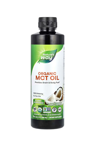 Nature's Way Supplement MCT Oil, Brain and Body Fuel, Liquid Coconut MCT Oil ...