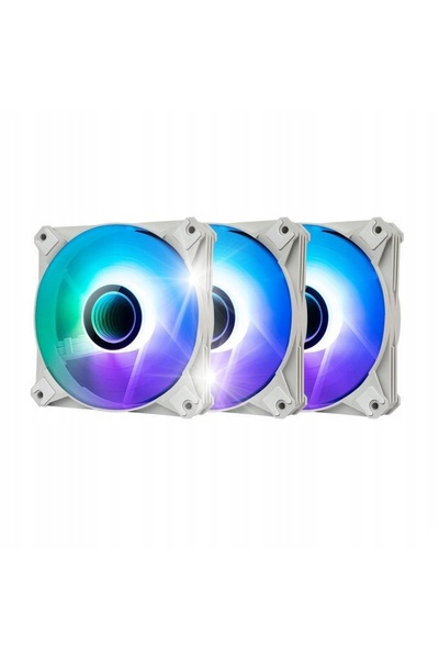 NO BRAND Ventilator DARKFLASH Infinity 8 RGB Alb (3 bucăți)