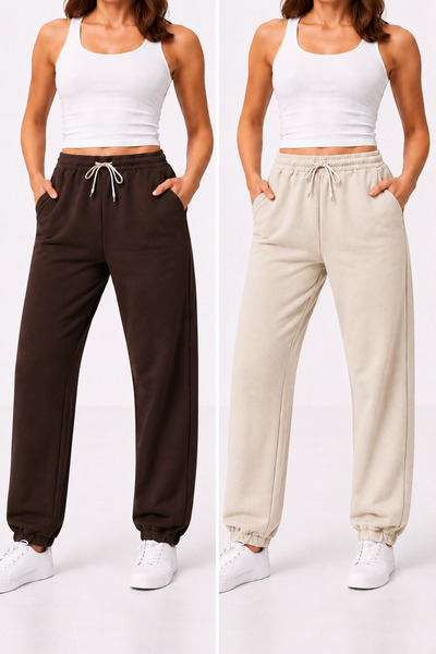ZİYMO 2-Piece Women's Elastic Waist Trackpants