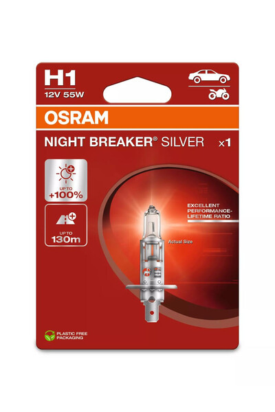 Osram Bec Night Breaker Silver H1 12V 55W P14,5s blister
