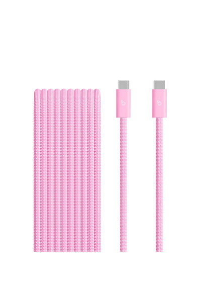 Beats USB-C - USB-C Örgülü Kablo (3 m) - Pozitif Pembe