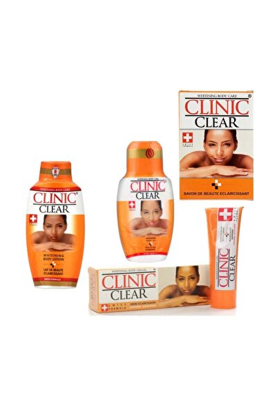 Clinic Clear Skin Lightening Set – Lotion, Oil, Soap, and Tube Cream