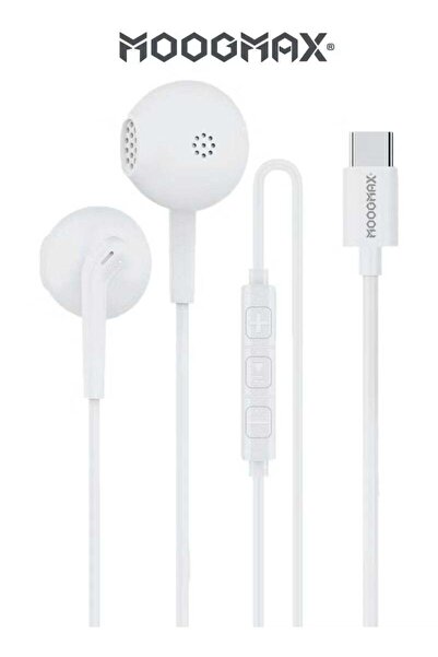 MOOGMAX Type-C Earphones with Built-in Microphone and Control Buttons, 1 Mete...