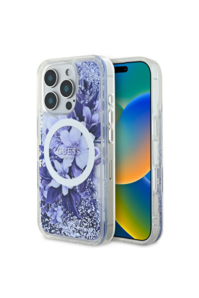 OEM Guess Magsafe “Liquid Glitter Flower" Hard Case Θήκη προστασίας από σκληρ...