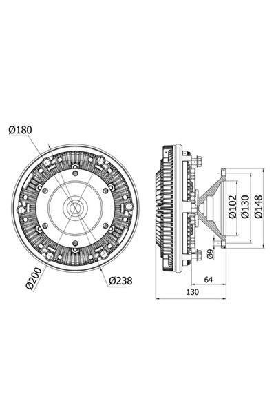 MAHLE Vascocuplaj Ventilator Radiator Iveco Eurostar Eurotech Mp Eurotech Mt ...