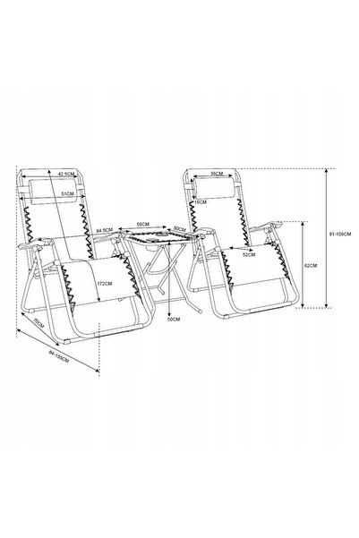 Mirpol Set mobilier de grădină Delux 2+1 Verde