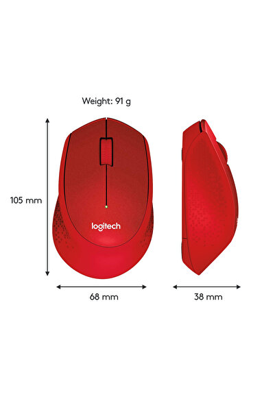 NO BRAND Mouse LOGITECH M330 Silent Plus Roșu