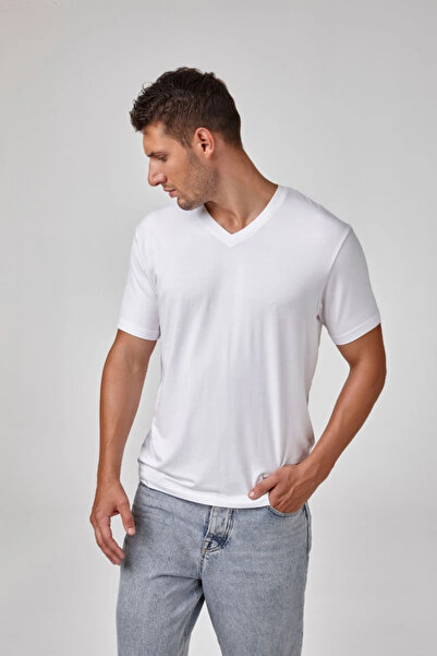 relactive P1626 Men's Short Sleeve V-Neck T-Shirt