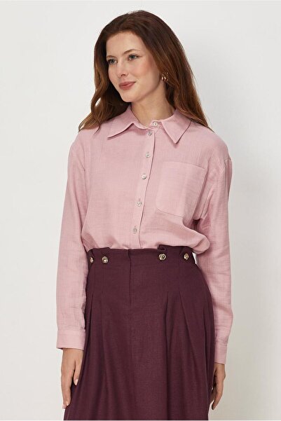 Alvina Shirt Collar Muslin Tunic 46739