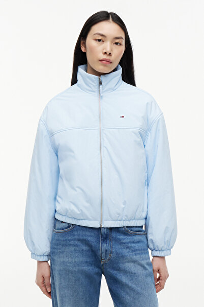 Tommy Hilfiger Tjw Women's Padded Stand Collar Blue Jacket