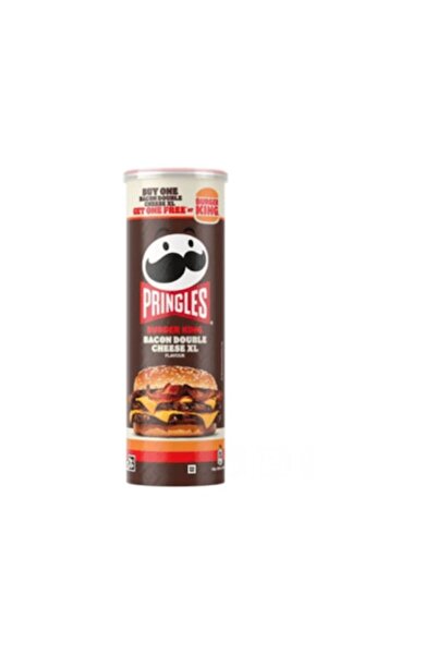 Pringles Μπέργκερ Κινγκ Μπέικον Διπλό Τυρί XL Περιορισμένη Έκδοση Πατατάκια 1...