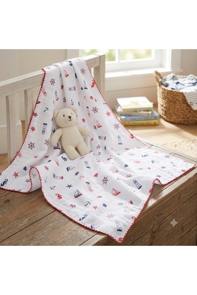 Erca Home Tekstil Ürünleri Multi-Purpose Muslin Blanket for Girls - Baby Blan...
