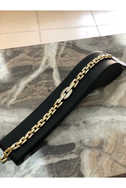 VLDORO D'Oro Xuping Steel Chain Oval Block Stone Women's Bracelet