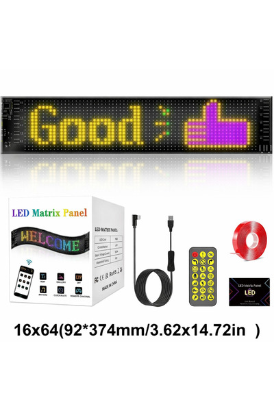 AT Performance Programmable RGB LED Matrix Panel 16 x 64 – LED Display with P...
