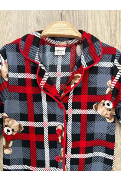 BEFS STORE Set de pijamale sezoniere pentru fete, din bumbac, cu imprimeu urs...