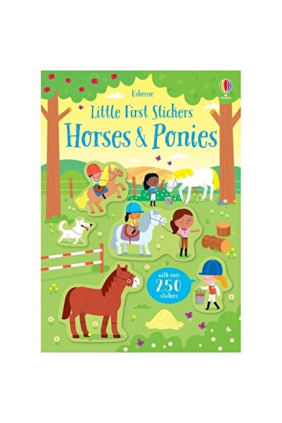 Usborne Caiet de activități "Primele stickere mici cu cai și ponei", 3 ani+,