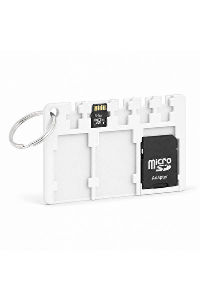 sportivoshop Organizator compact pentru carduri SD si microSD, cu spatiu pentru 3 SD si 5 microSD. Format tip card pentru portofel sau breloc pentru chei. Dimensiuni 8.5 x 5.4 x 0.2 cm