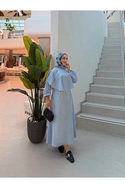 THEK BUTİK Cloak-Detail Hijab Dress