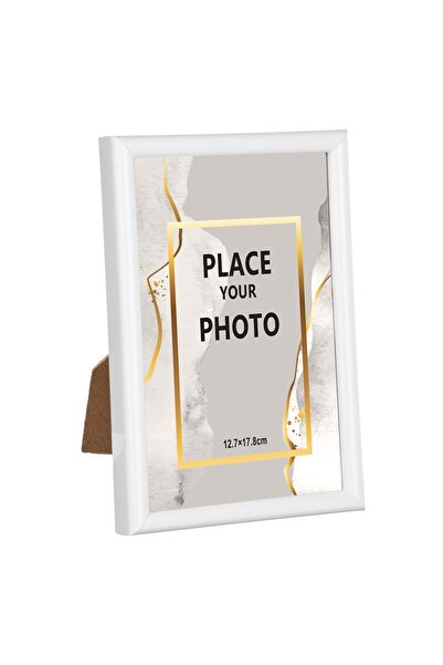 OEM Ramă foto decorativă albă 13x18cm - Suport orizontal și vertical