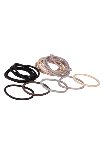 OEM 20 bucăți elastice de păr pentru femei - Culori negru, gri, somon, bej și...