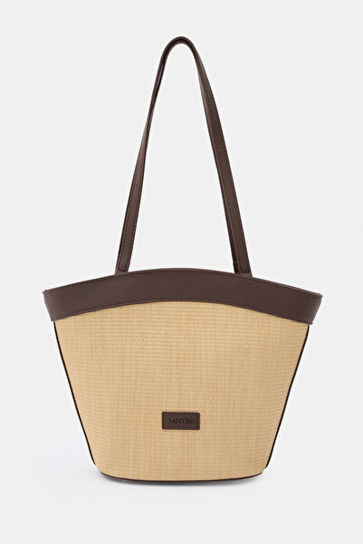 Santini Collection Bag Women's Tote Bag Shoulder Bag Straw Bag Summer Large H...
