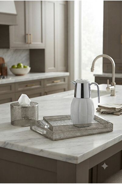 Generic Luxury Tea Pot or Coffee Set with Serving Trays and Napkin Box in Ele...