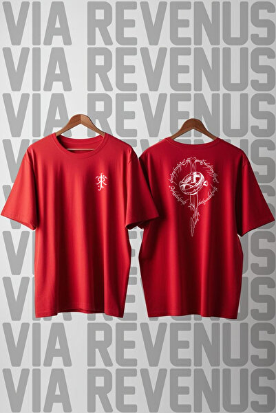 Vordevia Lord of the Rings Front and Back Printed Loose Fit 100% Cotton Unise...