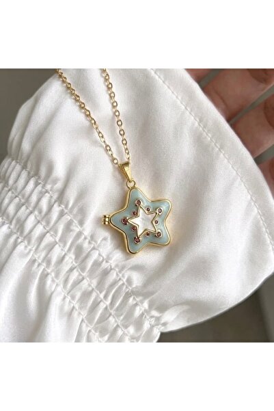Heda Jewelry Star Locket Kolye - Yıldızlı Açılabilir Kapaklı Anı Kolyesi