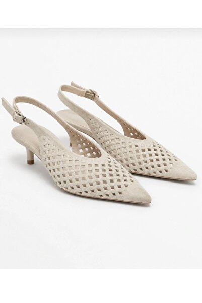 BARIŞ AKBULUT Low Heel Vegan Suede Leather Stiletto