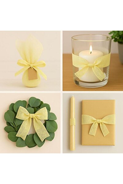 OEM Tul decorativ pentru mărturii DIY, bej, set 100 bucăți, 24x24cm – ambalaj...