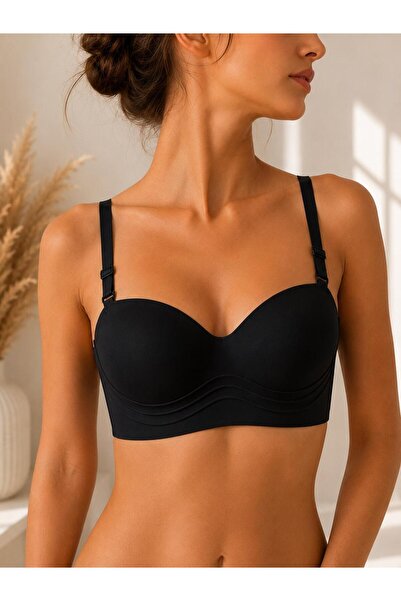 Softwearr Laser-Cut Seamless Underwire-Free Removable Padded Strapless Bra